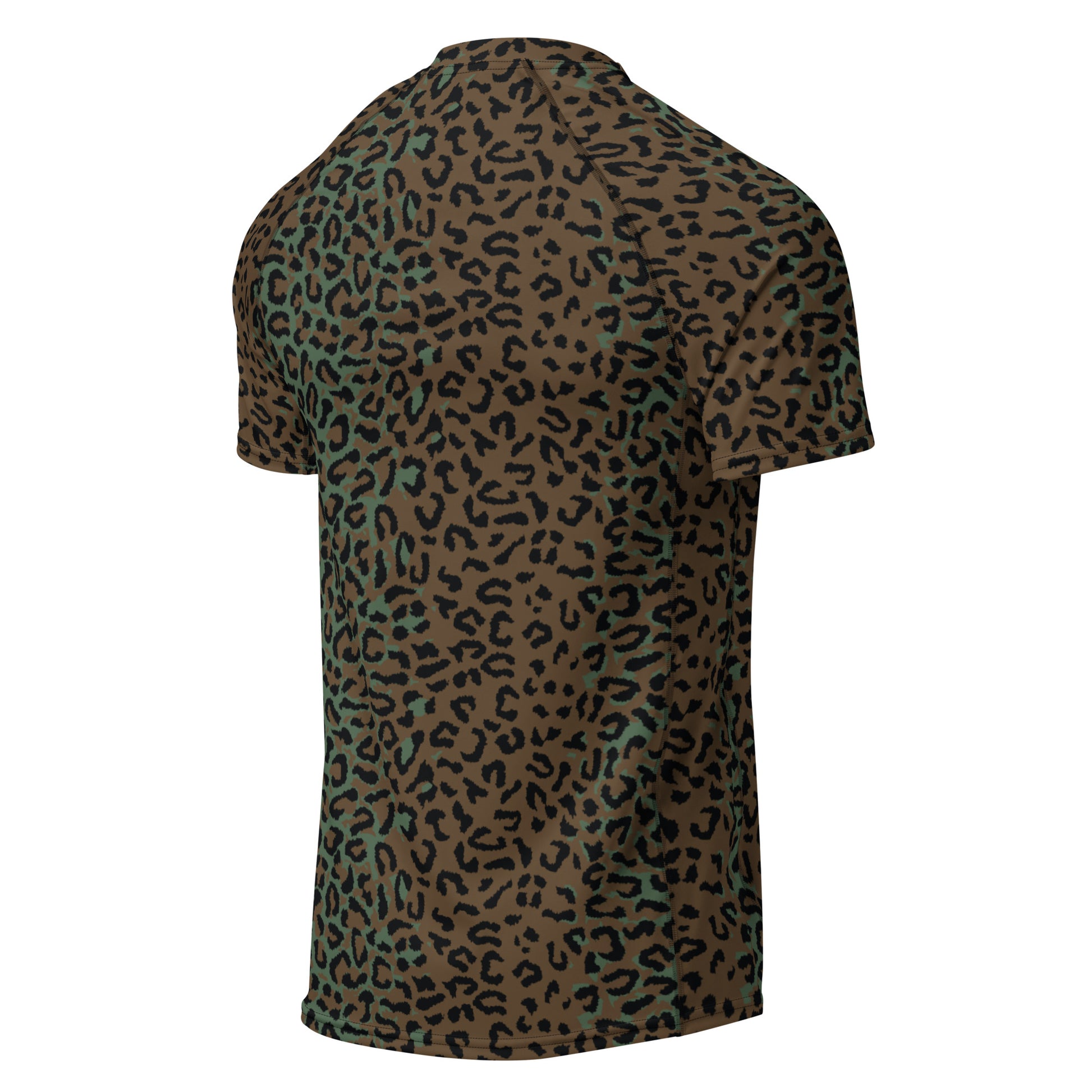 Leopard Spot Camo SS Rash Guard _ Concealing Coloration