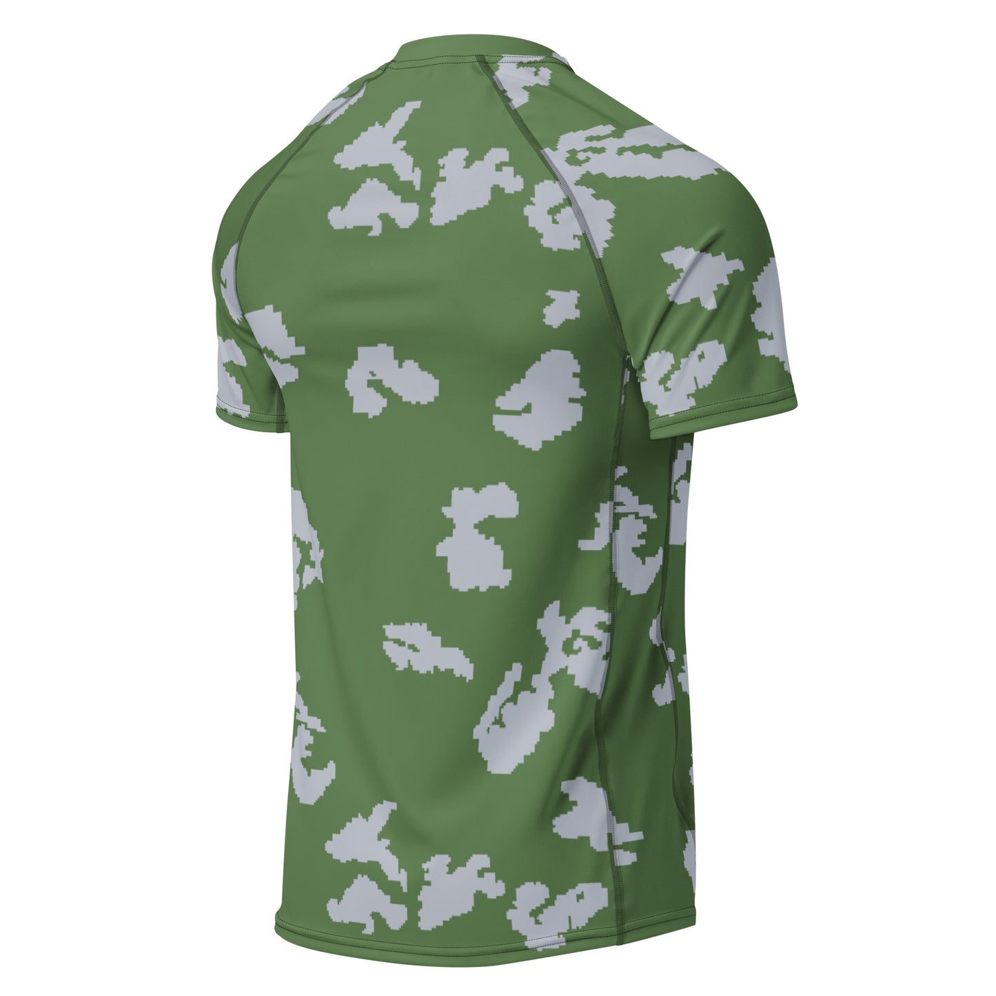 KLMK Camo SS Rash Guard _ Concealing Coloration