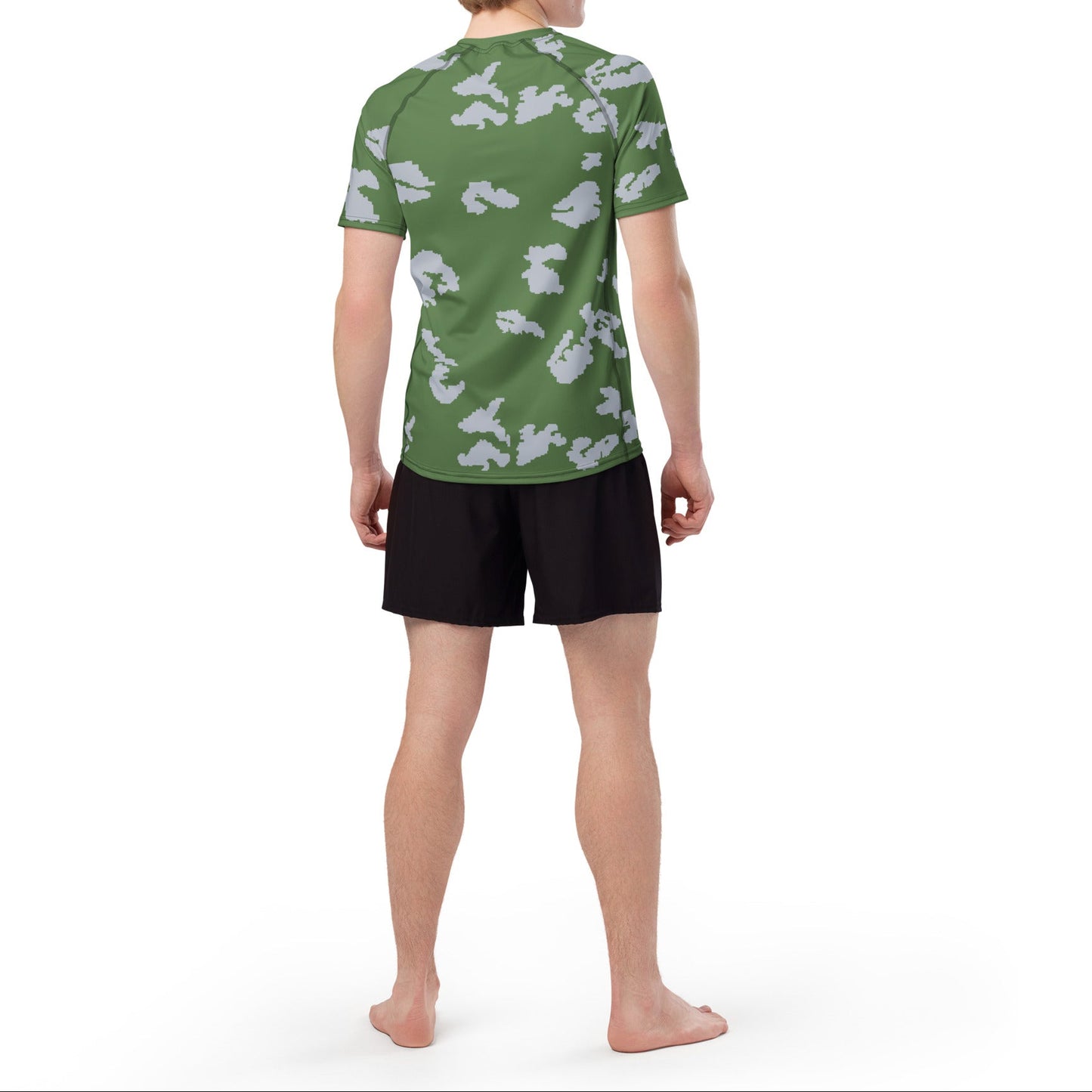 KLMK Camo SS Rash Guard _ Concealing Coloration