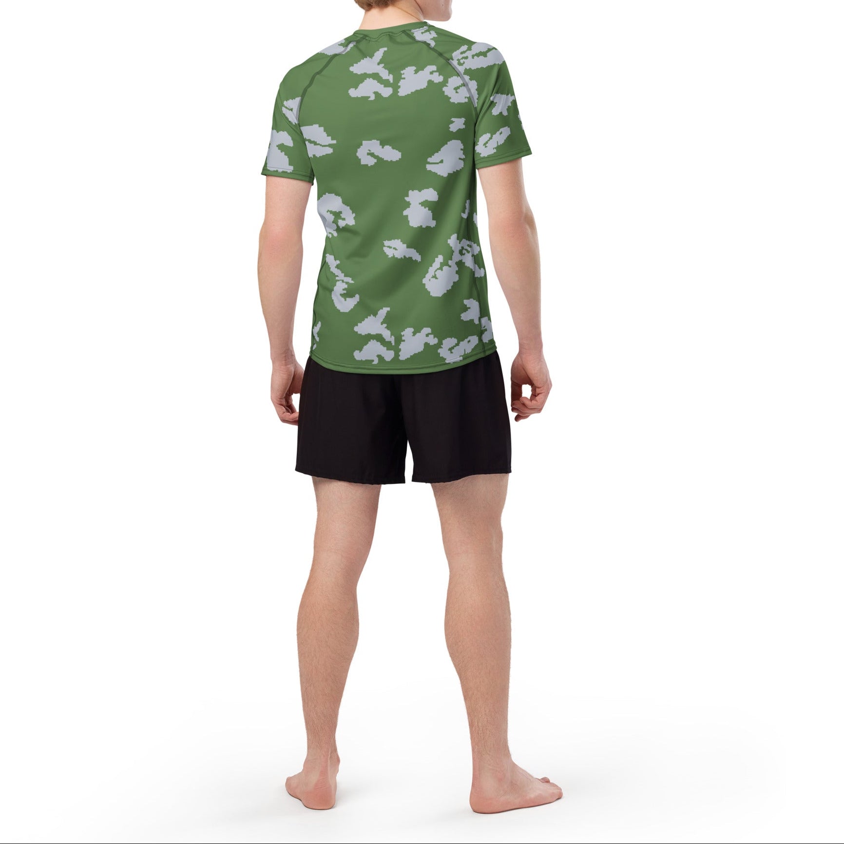 KLMK Camo SS Rash Guard _ Concealing Coloration