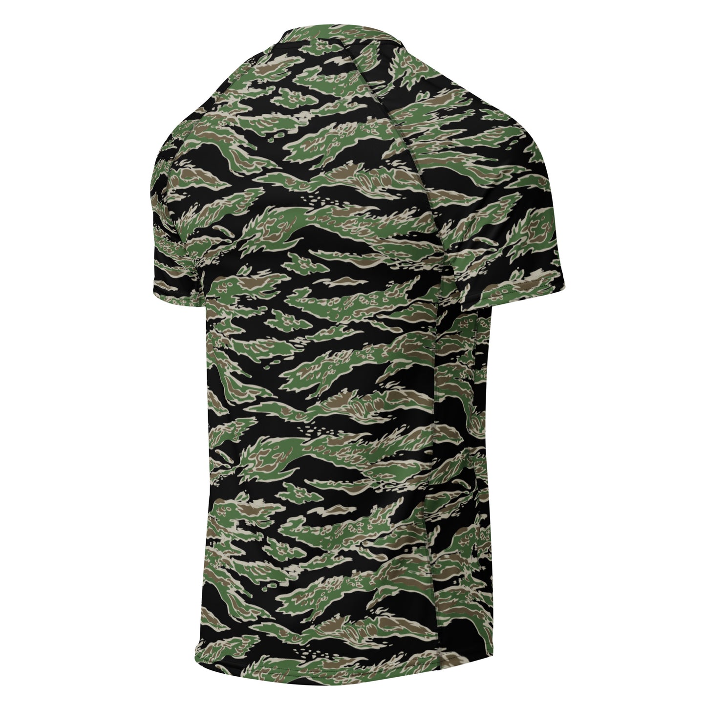 Tiger Stripe LLS Camo SS Rash Guard _ Concealing Coloration