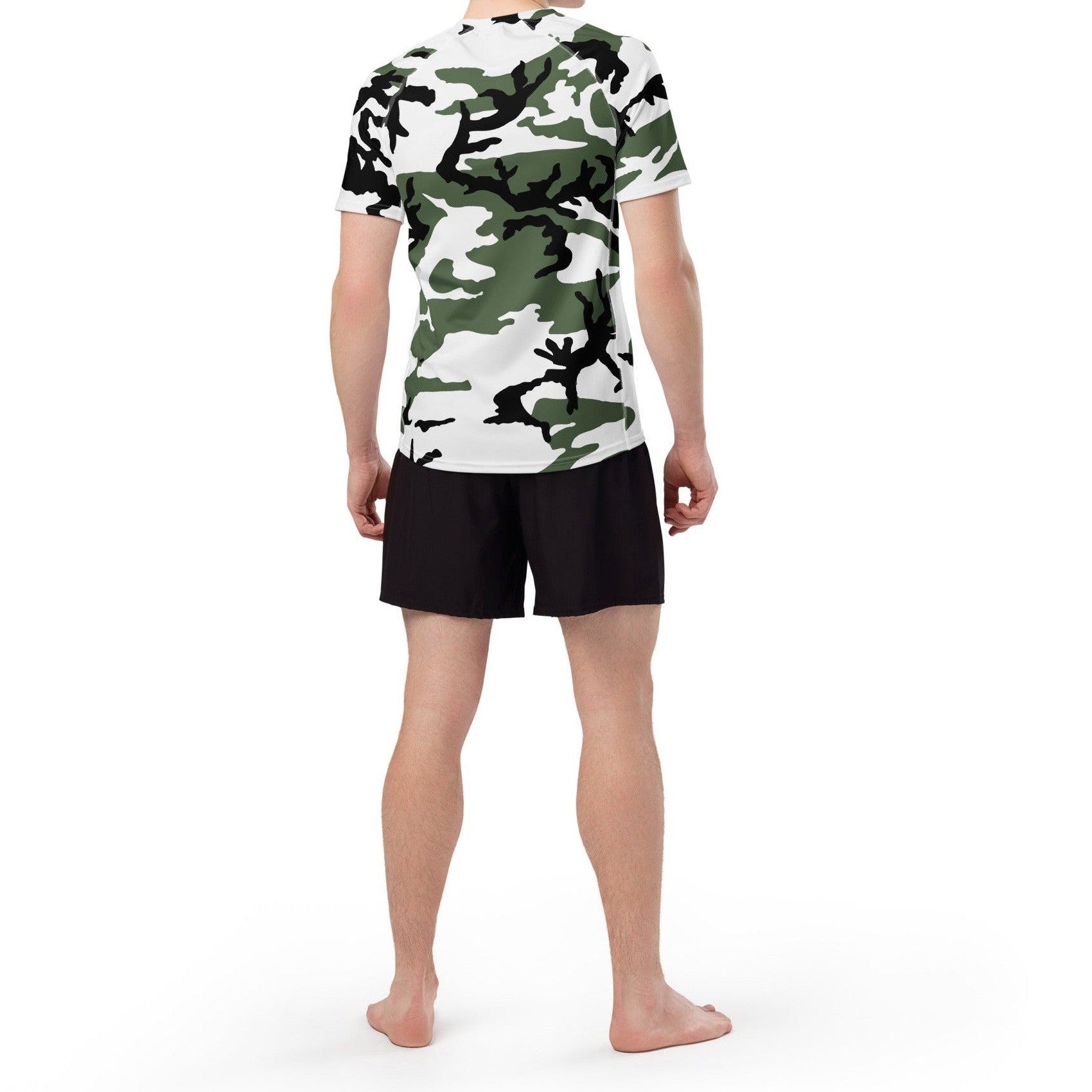 Three-Color Snow Camo SS Rash Guard _ Concealing Coloration