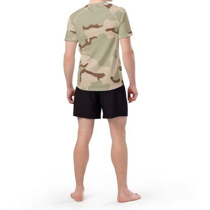 Three-Color Desert Camo SS Rash Guard _ Concealing Coloration