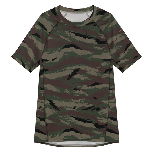 Kamysh Woodland Camo SS Rash Guard _ Concealing Coloration