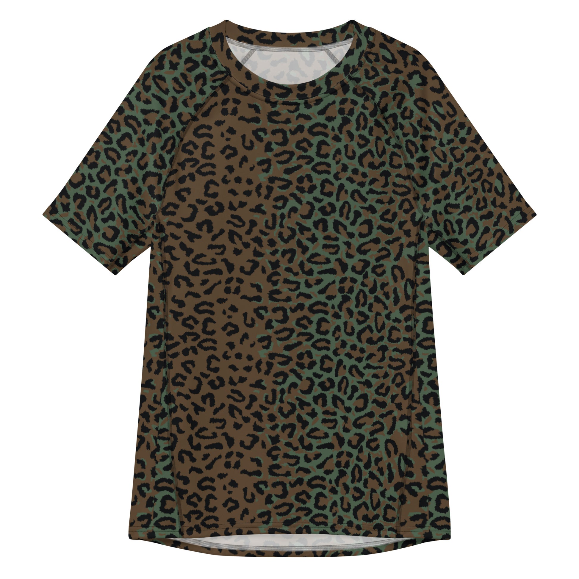 Leopard Spot Camo SS Rash Guard _ Concealing Coloration