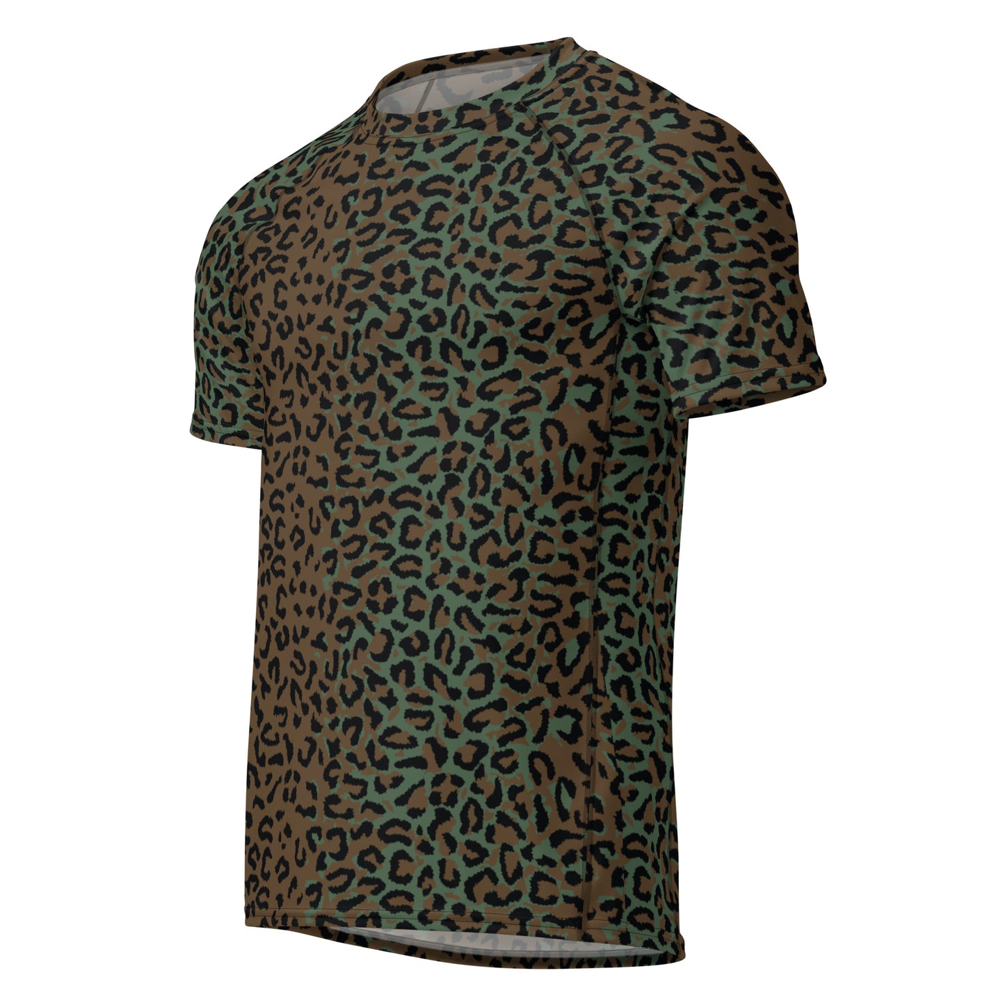 Leopard Spot Camo SS Rash Guard _ Concealing Coloration