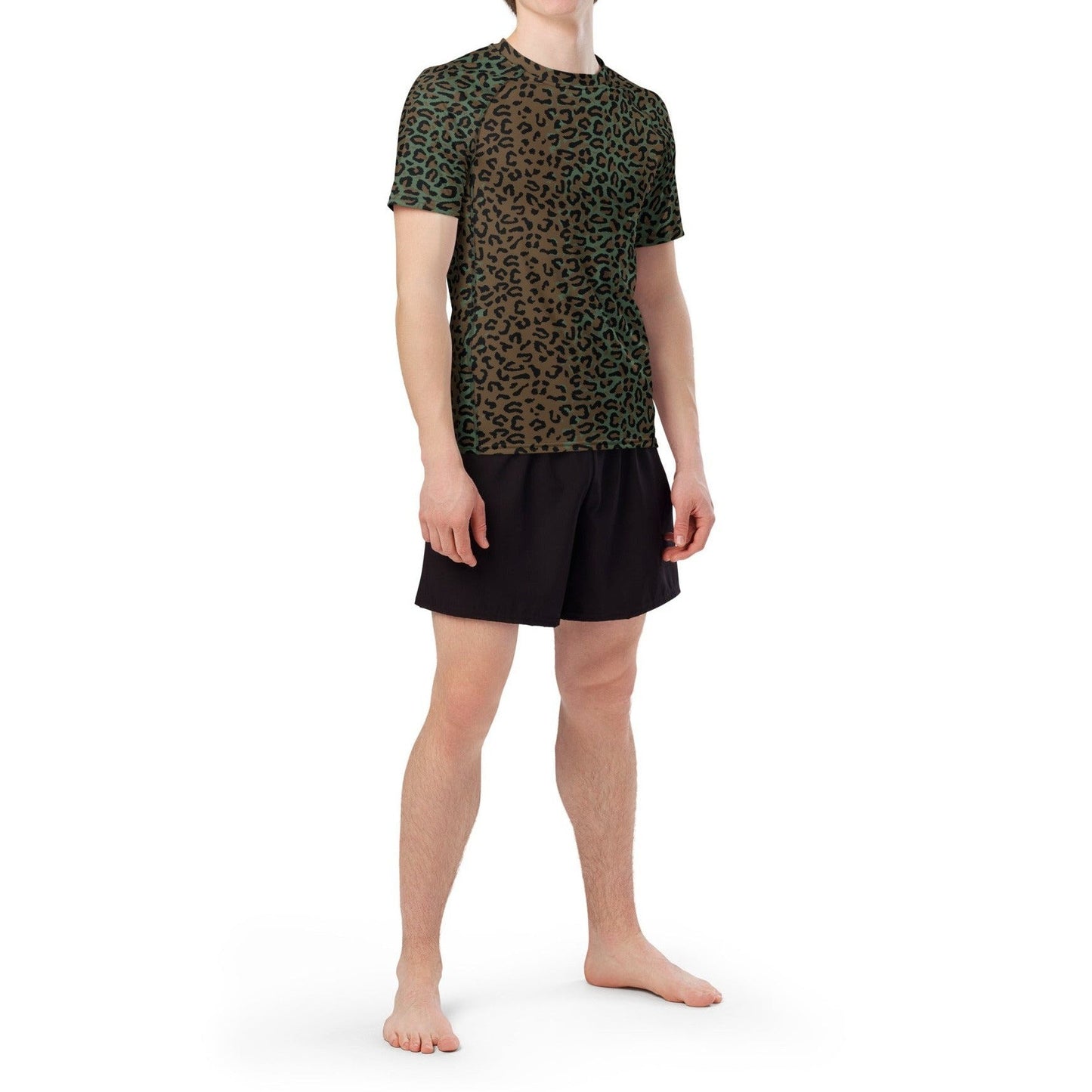 Leopard Spot Camo SS Rash Guard _ Concealing Coloration