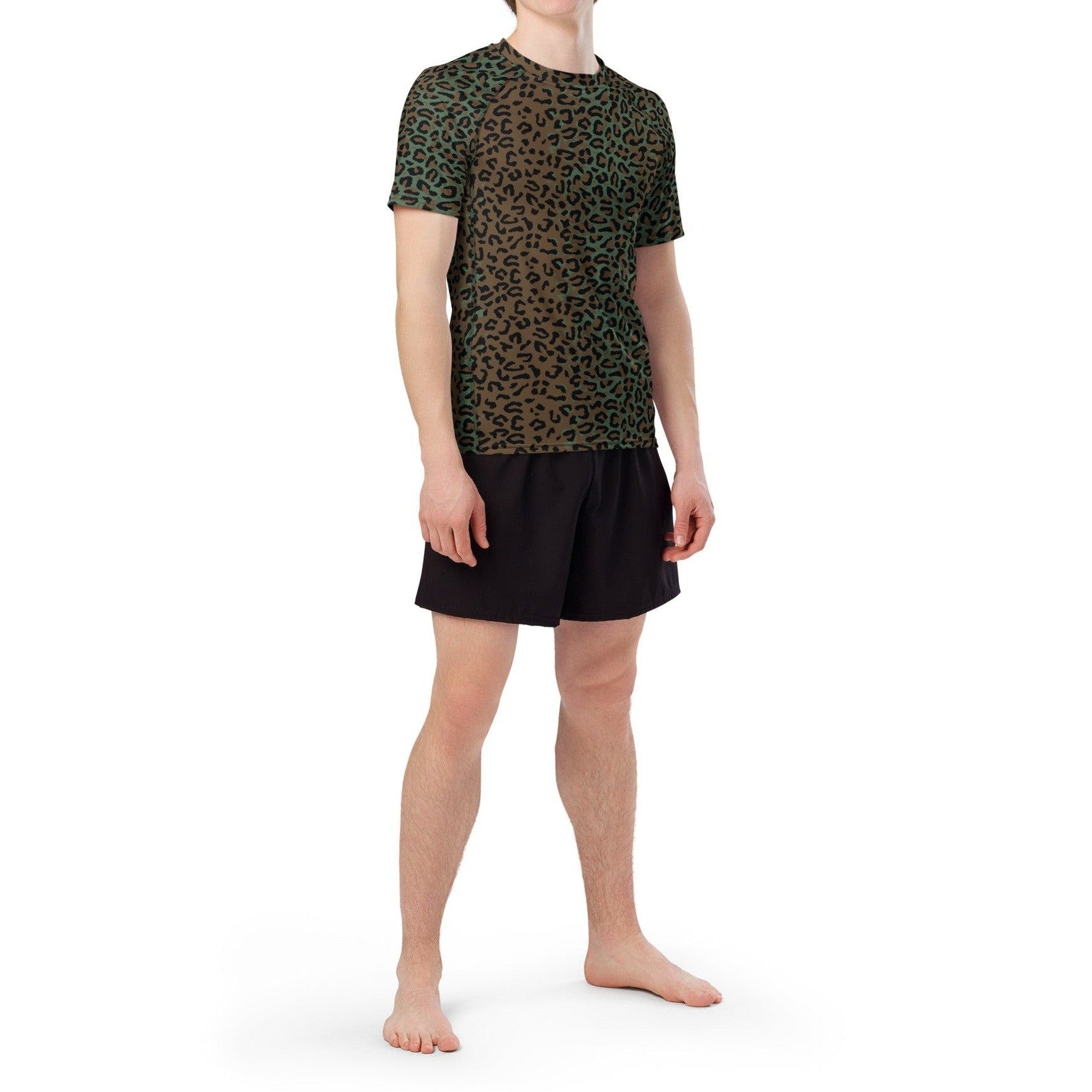 Leopard Spot Camo SS Rash Guard _ Concealing Coloration