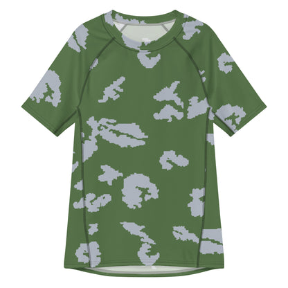 KLMK Camo SS Rash Guard _ Concealing Coloration