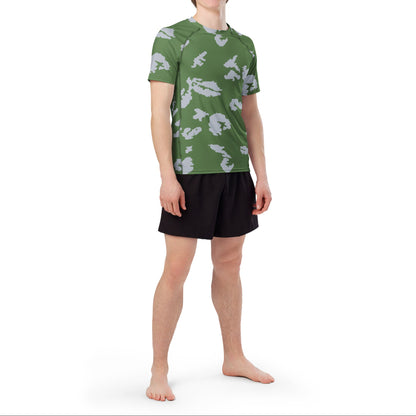 KLMK Camo SS Rash Guard _ Concealing Coloration