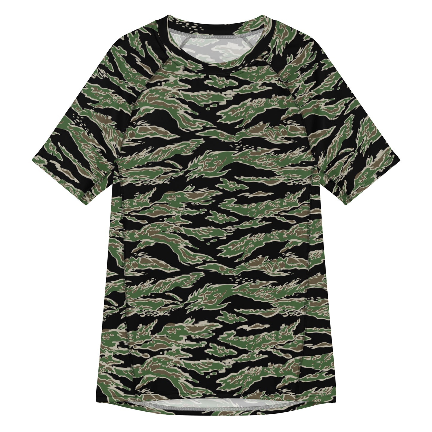 Tiger Stripe LLS Camo SS Rash Guard _ Concealing Coloration