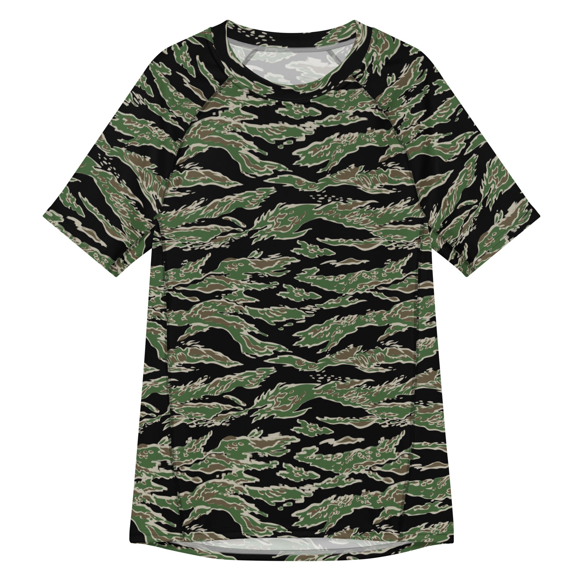 Tiger Stripe LLS Camo SS Rash Guard _ Concealing Coloration