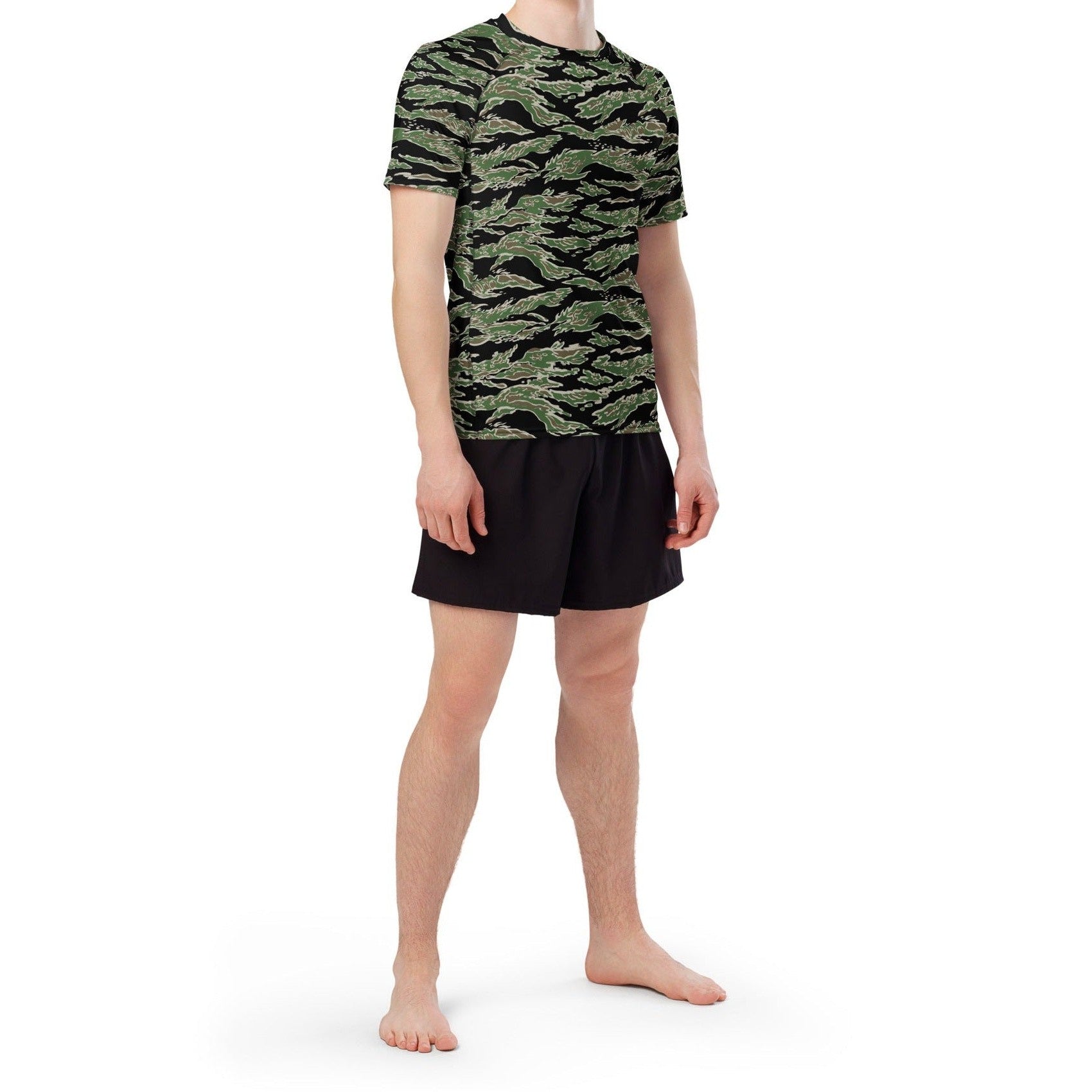 Tiger Stripe LLS Camo SS Rash Guard _ Concealing Coloration