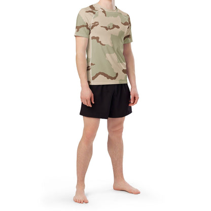 Three-Color Desert Camo SS Rash Guard _ Concealing Coloration