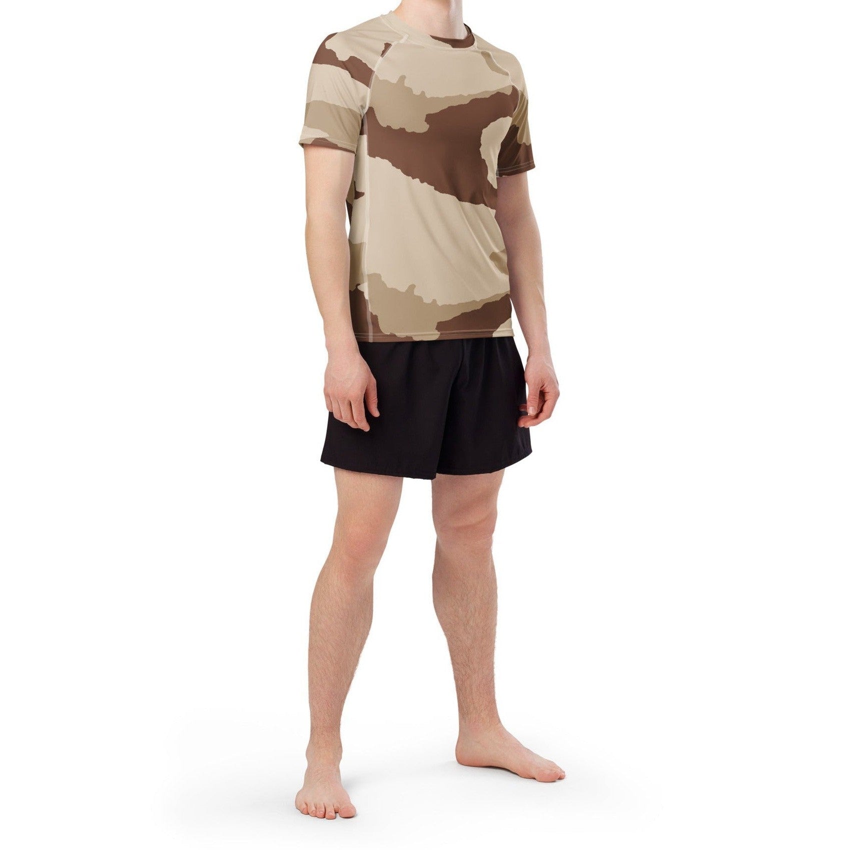 Desert Daguet Camo SS Rash Guard _ Concealing Coloration