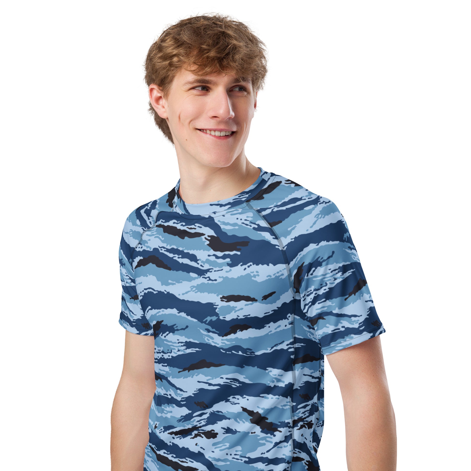Kamysh Blue Camo SS Rash Guard