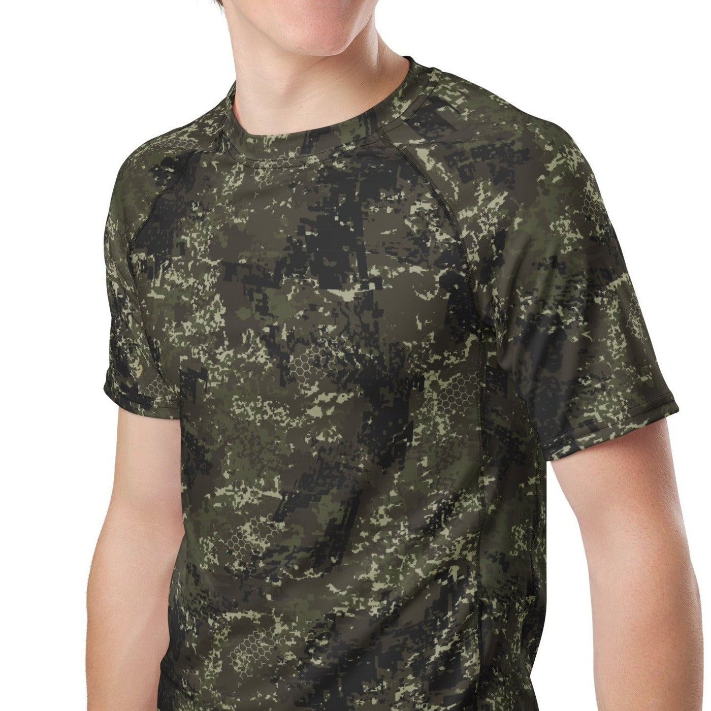 BlindTech Forest Camo SS Rash Guard _ Concealing Coloration