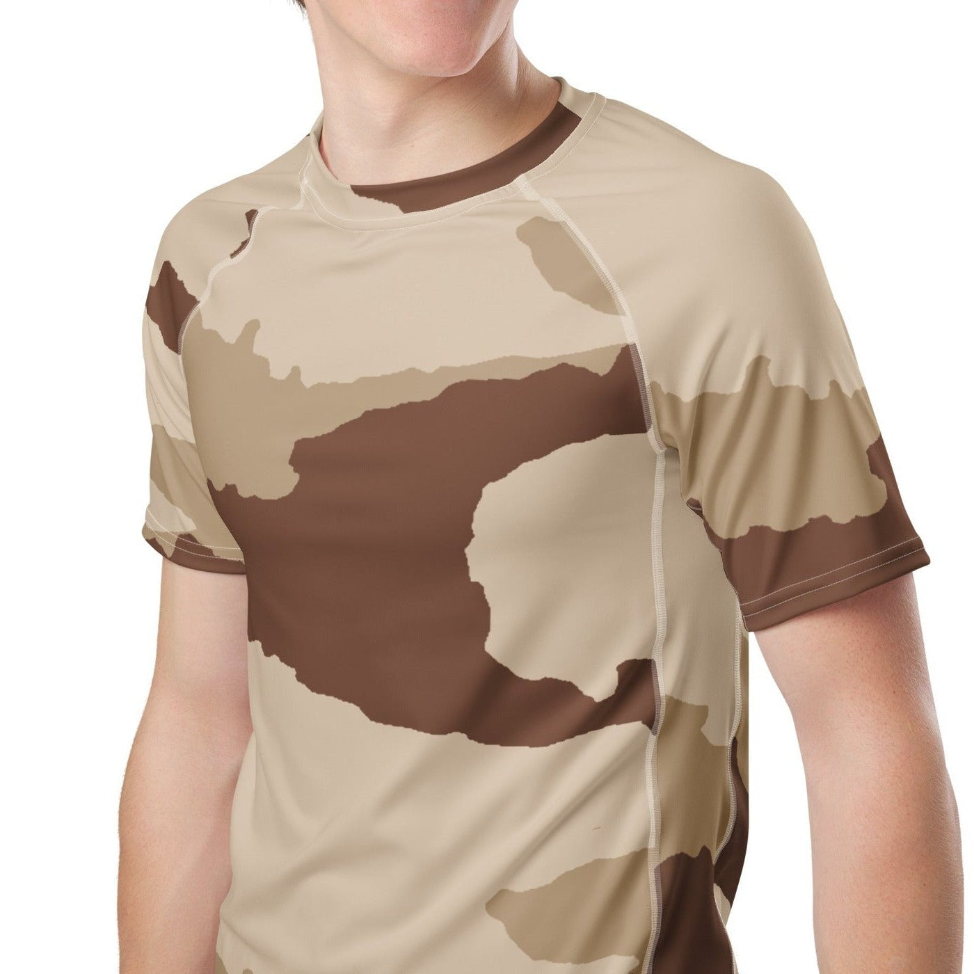 Desert Daguet Camo SS Rash Guard _ Concealing Coloration