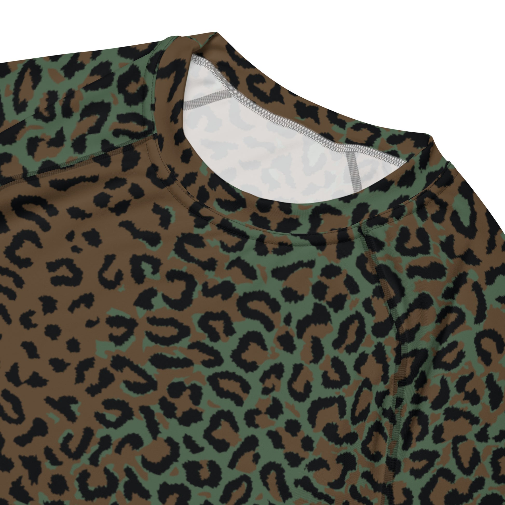Leopard Spot Camo SS Rash Guard _ Concealing Coloration