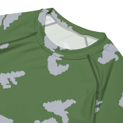 KLMK Camo SS Rash Guard _ Concealing Coloration