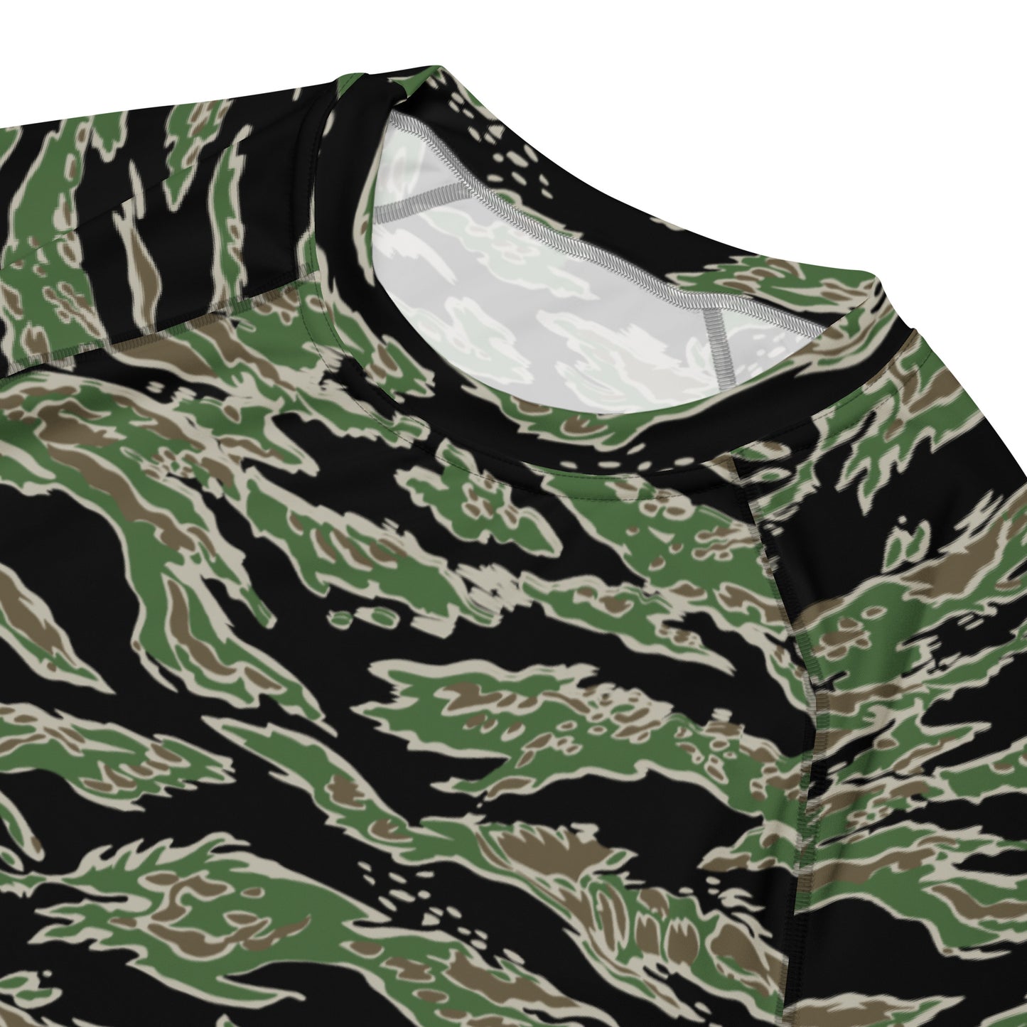 Tiger Stripe LLS Camo SS Rash Guard _ Concealing Coloration
