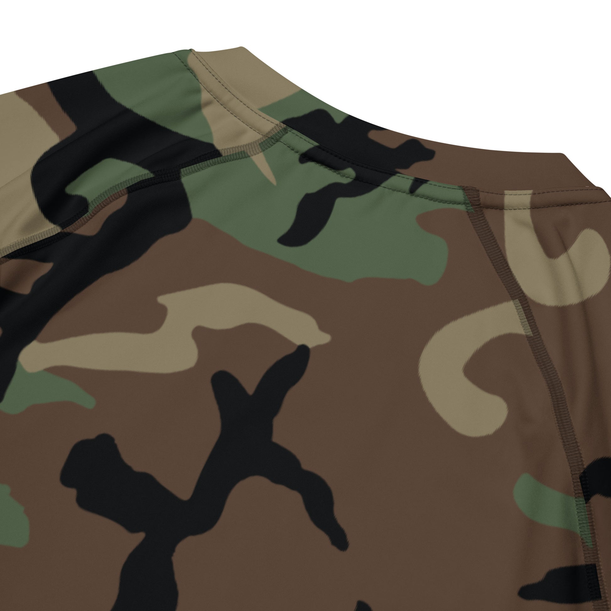 M81 Woodland Camo SS Rash Guard _ Concealing Coloration