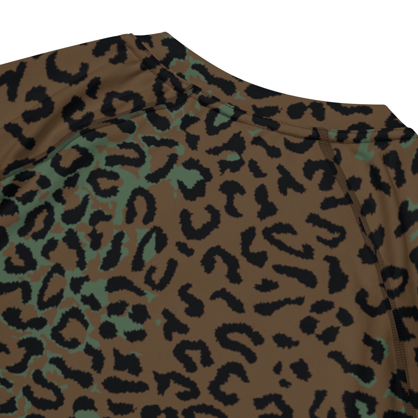 Leopard Spot Camo SS Rash Guard _ Concealing Coloration