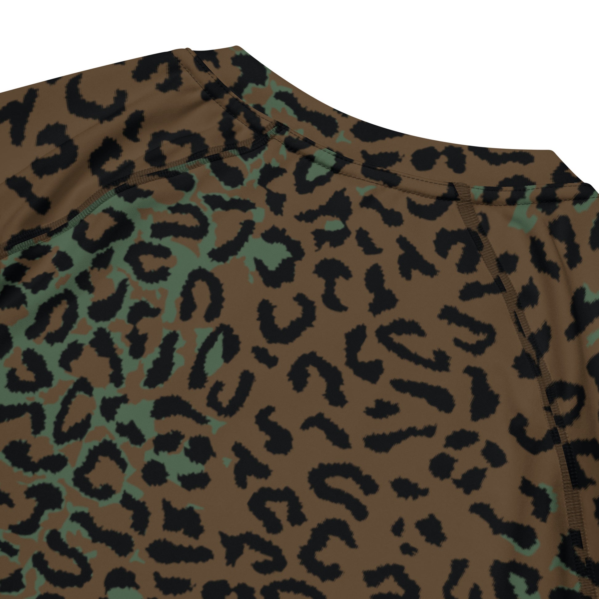 Leopard Spot Camo SS Rash Guard _ Concealing Coloration