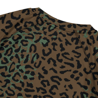 Leopard Spot Camo SS Rash Guard _ Concealing Coloration