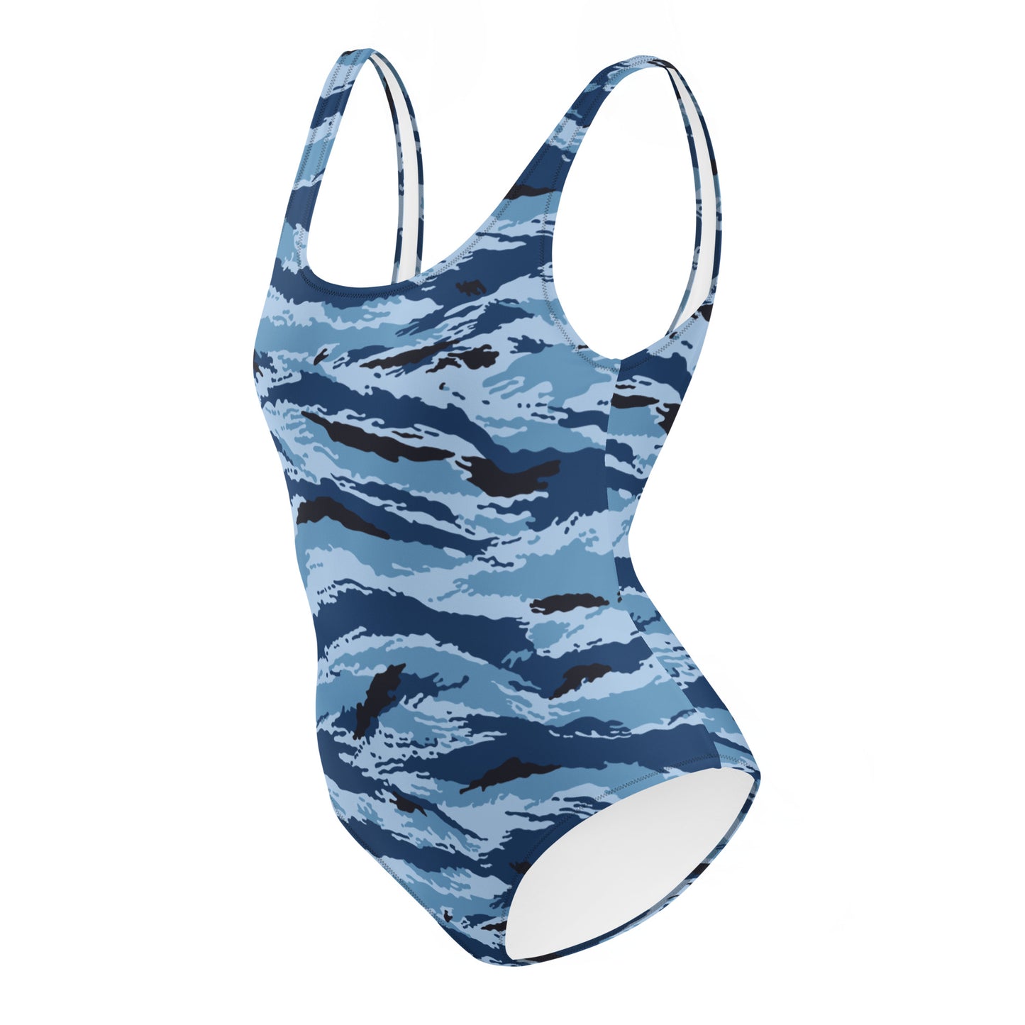 Kamysh Blue Camo One-Piece Swimsuit