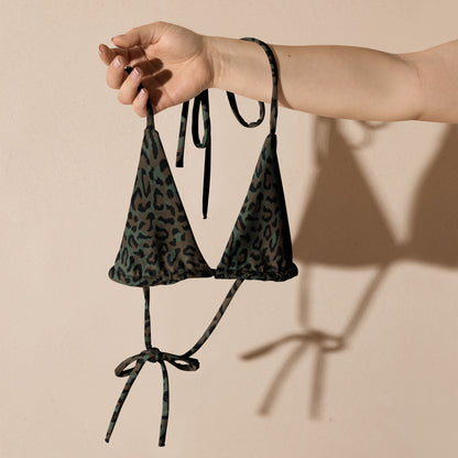 Leopard Spot Camo String Bikini Top