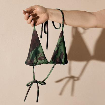Portuguese Lizard Camo String Bikini Top