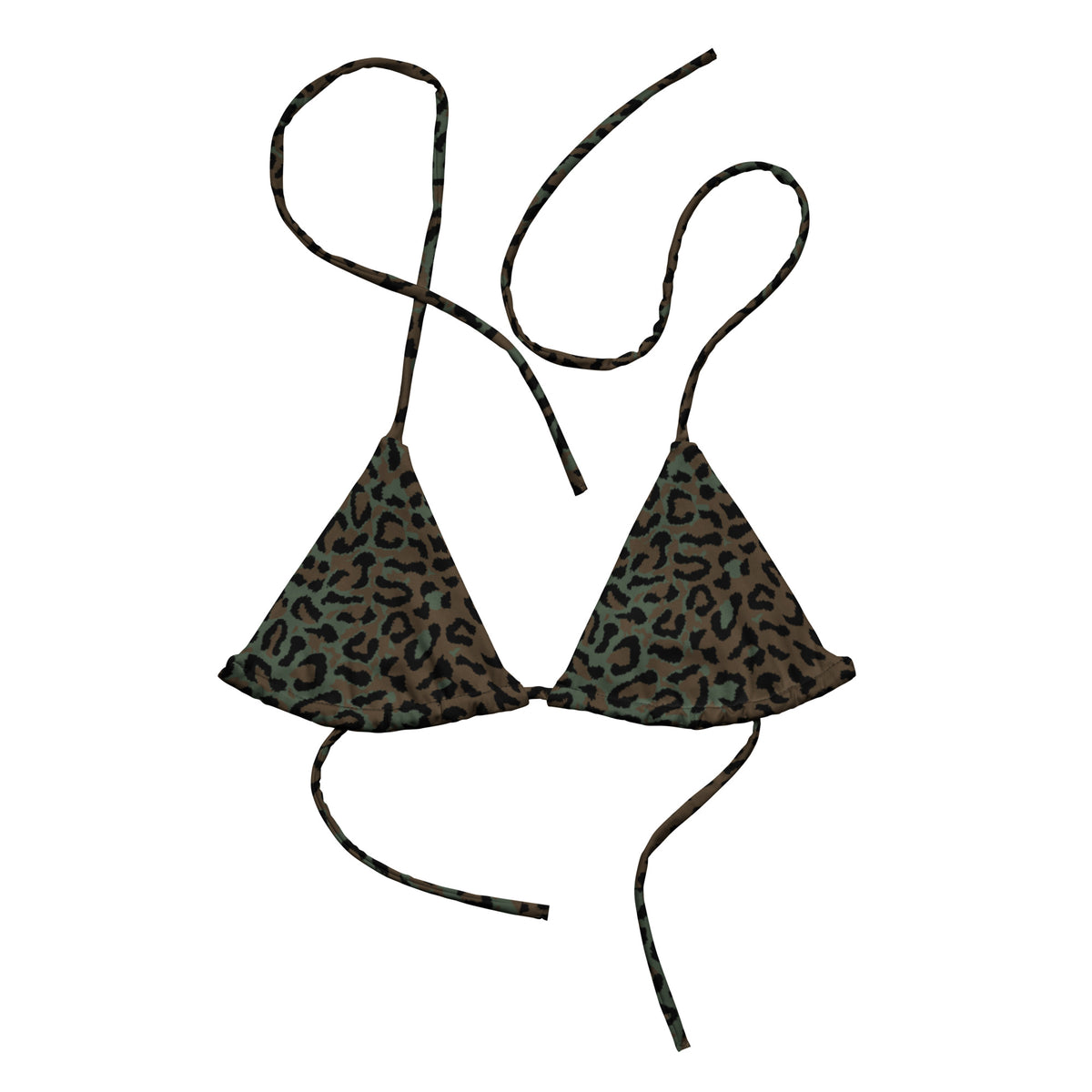 Leopard Spot Camo String Bikini Top