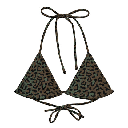 Leopard Spot Camo String Bikini Top