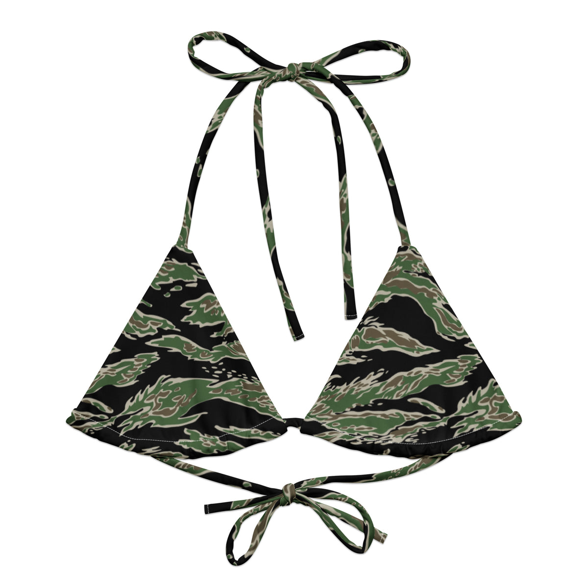 Tiger Stripe LLS Camo String Bikini Top
