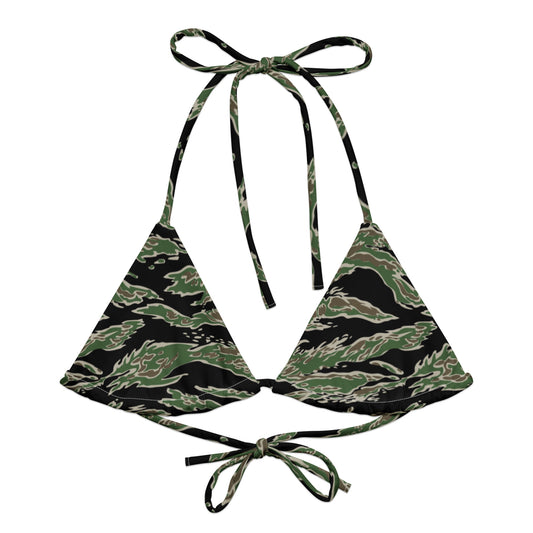 Tiger Stripe LLS Camo String Bikini Top