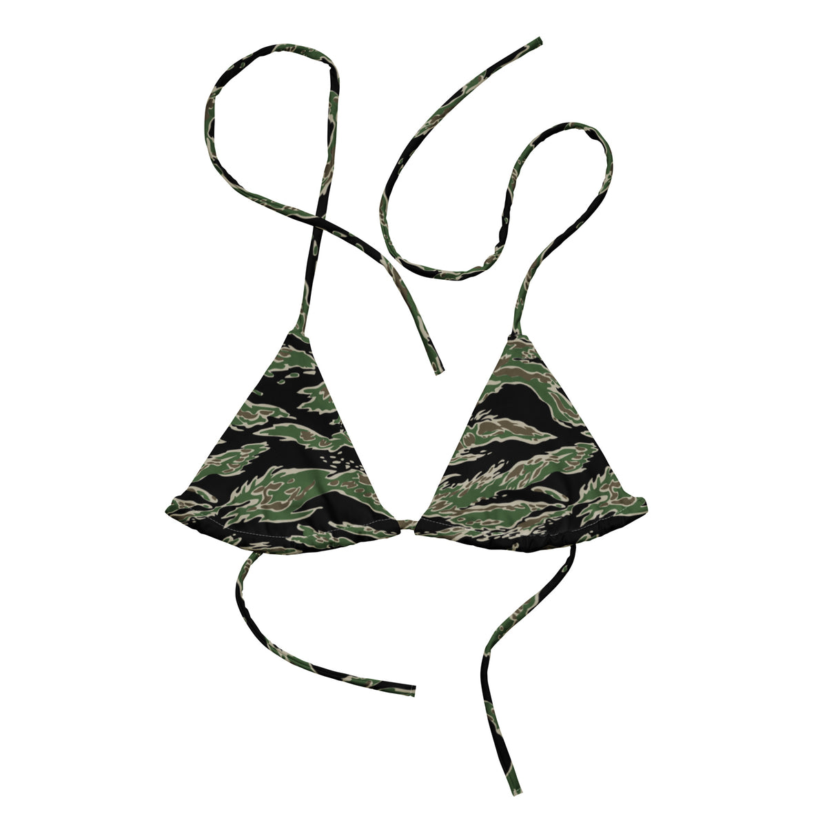 Tiger Stripe LLS Camo String Bikini Top