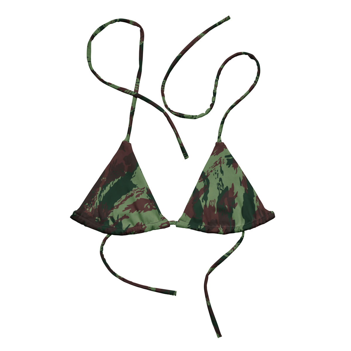 Portuguese Lizard Camo String Bikini Top