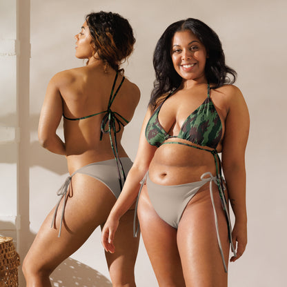 Portuguese Lizard Camo String Bikini Top