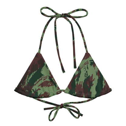 Portuguese Lizard Camo String Bikini Top