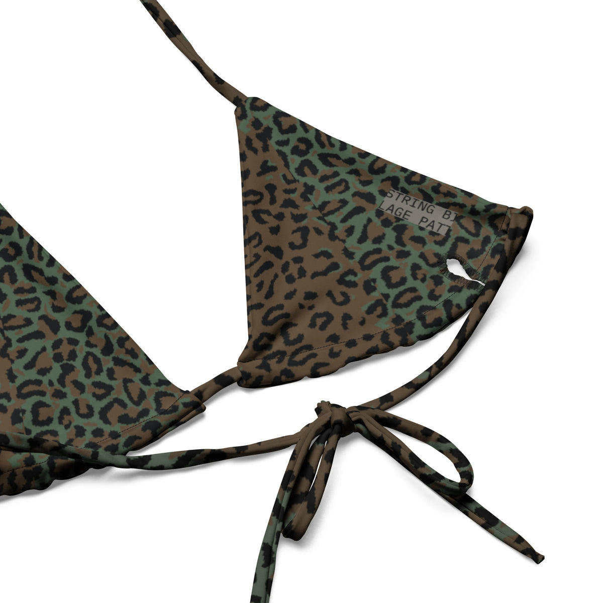 Leopard Spot Camo String Bikini Top