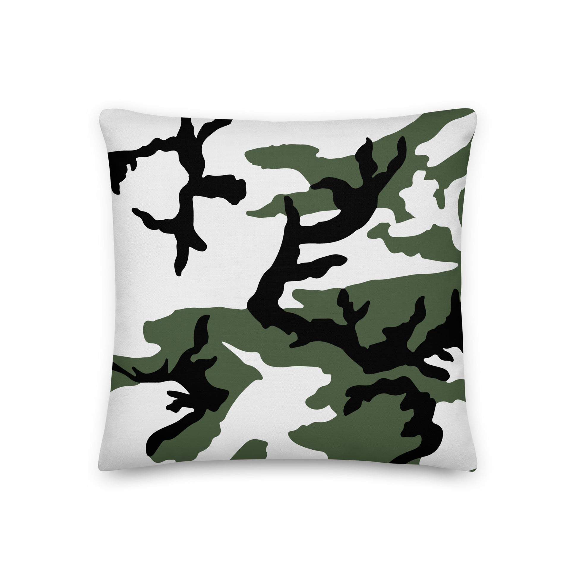 Three-Color Snow Camo 18" Throw Pillow