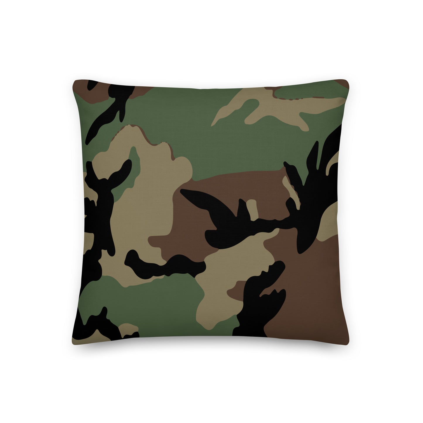 M81 Woodland Camo 18" Throw Pillow