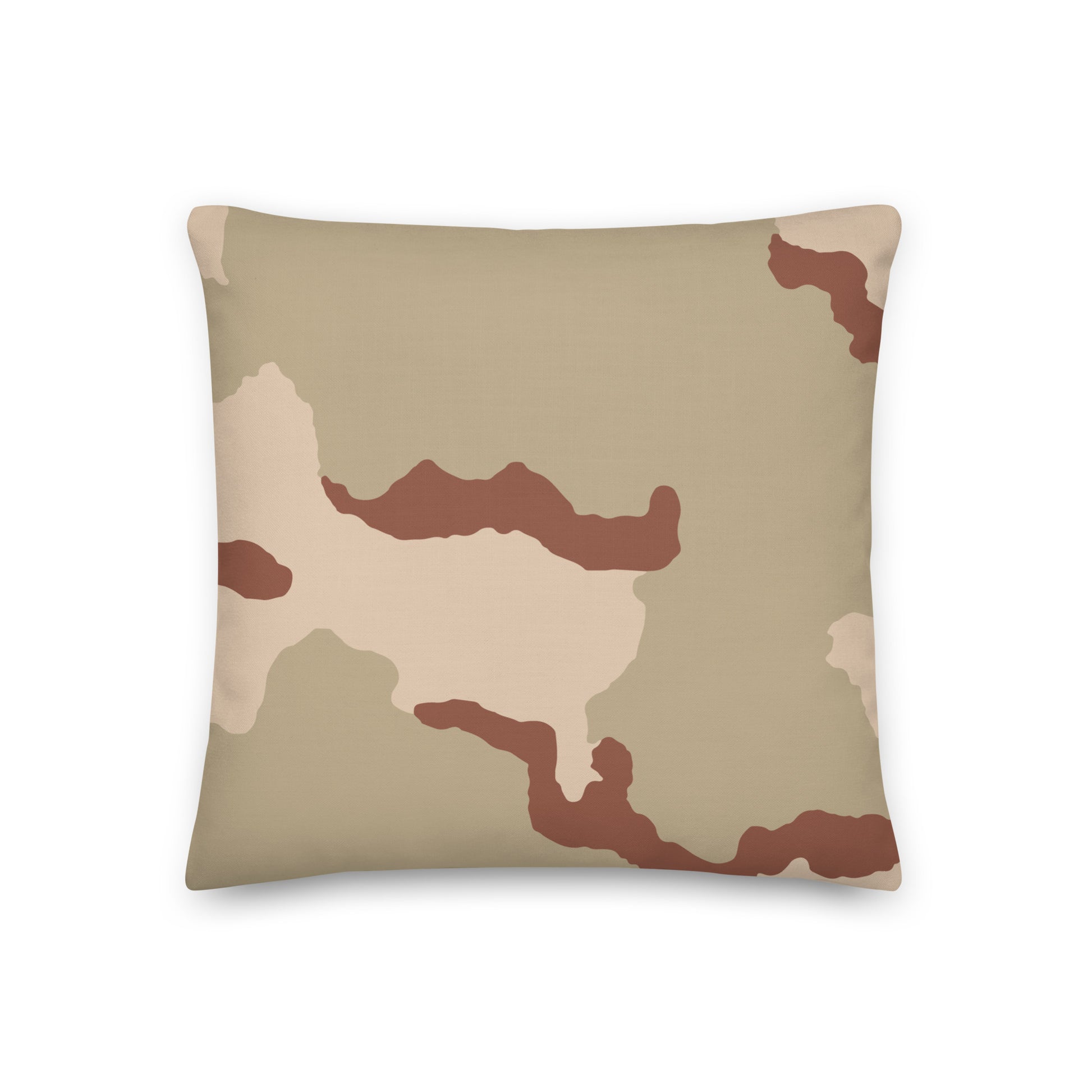Three-Color Desert Camo 18" Throw Pillow - Concealing Coloration