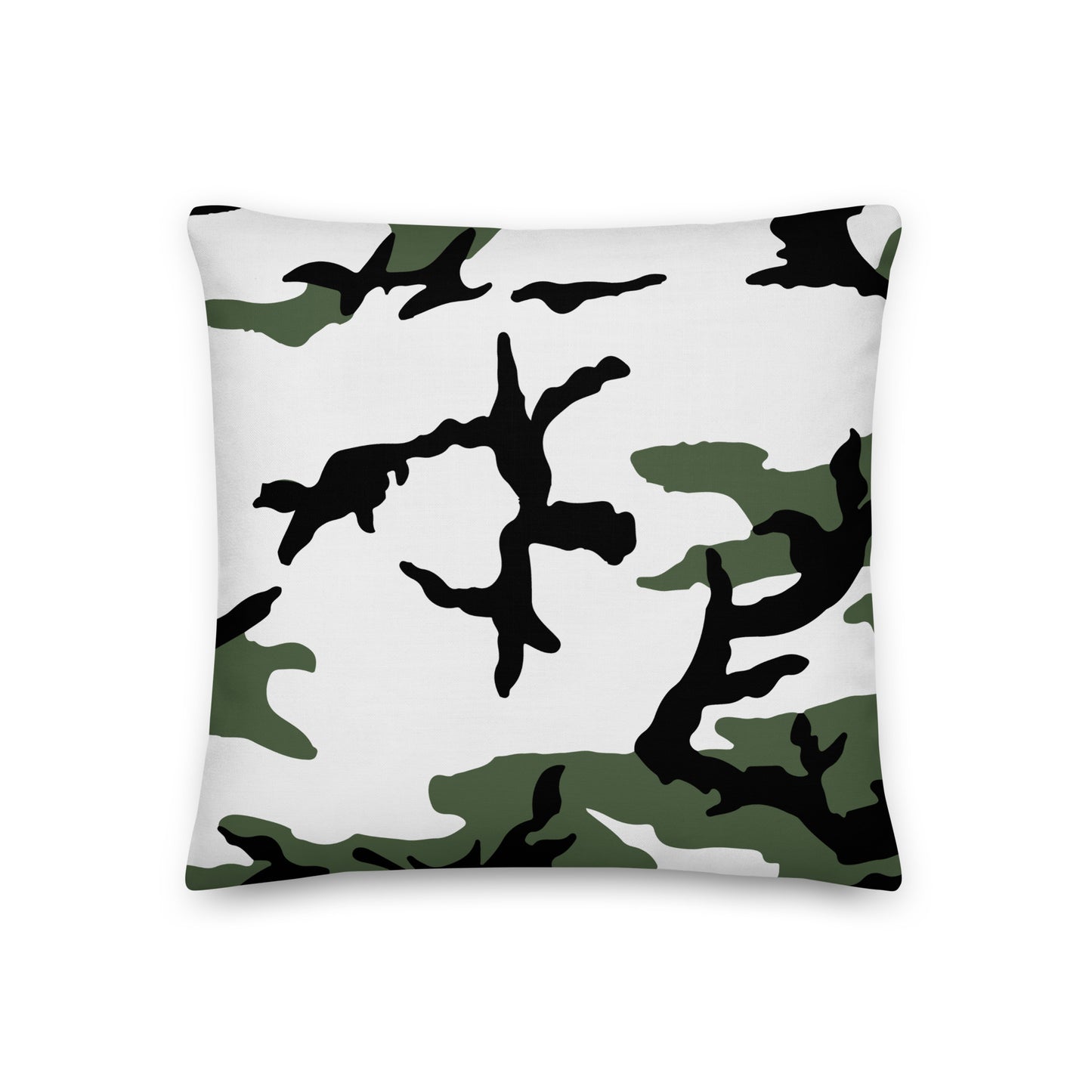 Three-Color Snow Camo 18" Throw Pillow