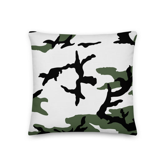 Three-Color Snow Camo 18" Throw Pillow
