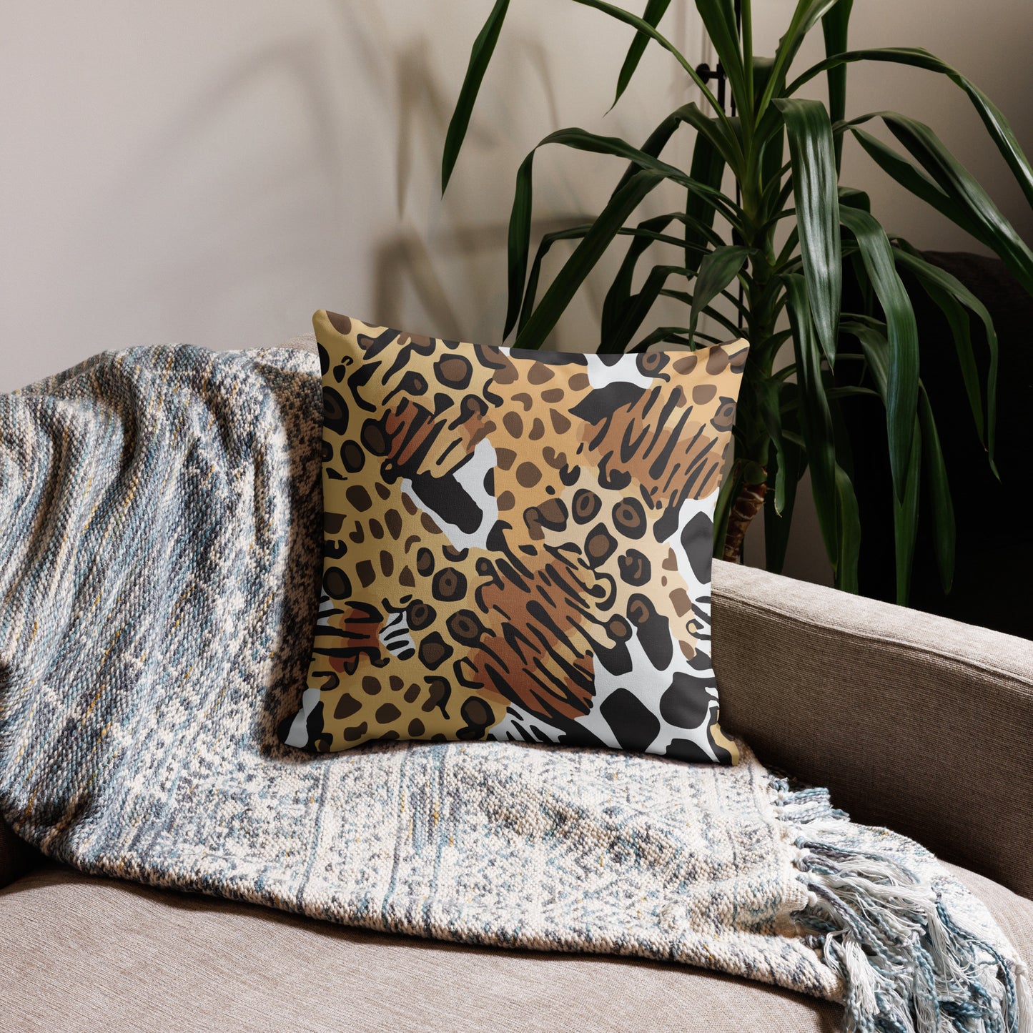 Animals Camo 18" Throw Pillow