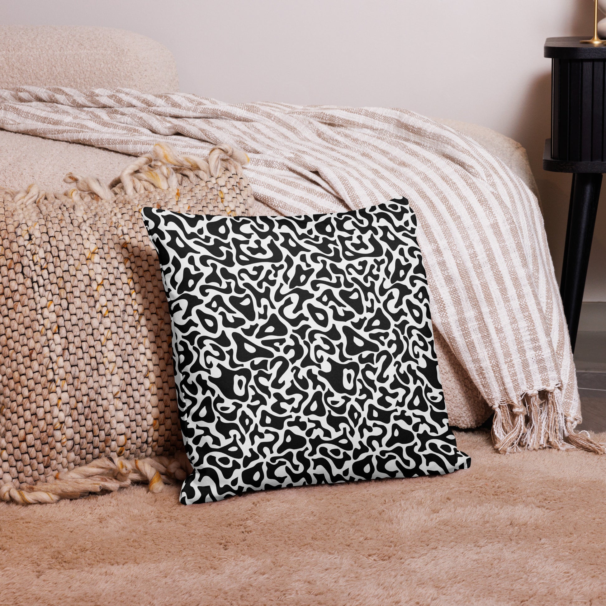 KMA Bacteria Camo 18" Throw Pillow