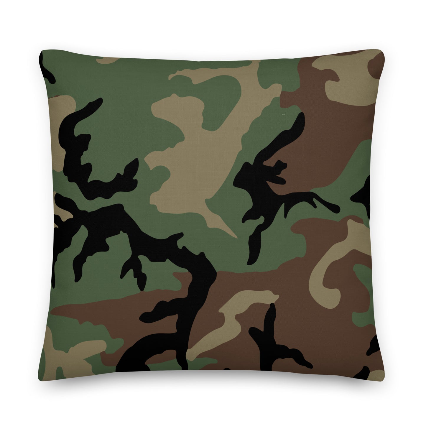 M81 Woodland Camo 22" Throw Pillow