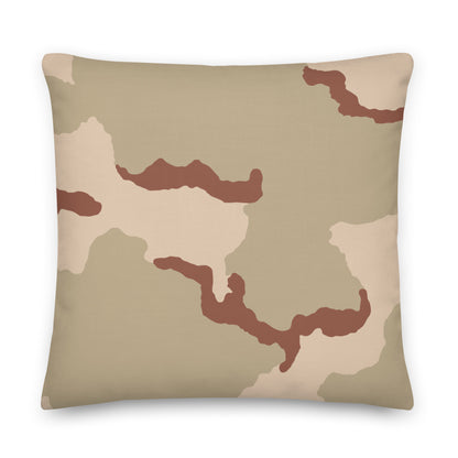 Three-Color Desert Camo 22" Throw Pillow - Concealing Coloration